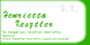 henrietta kesztler business card